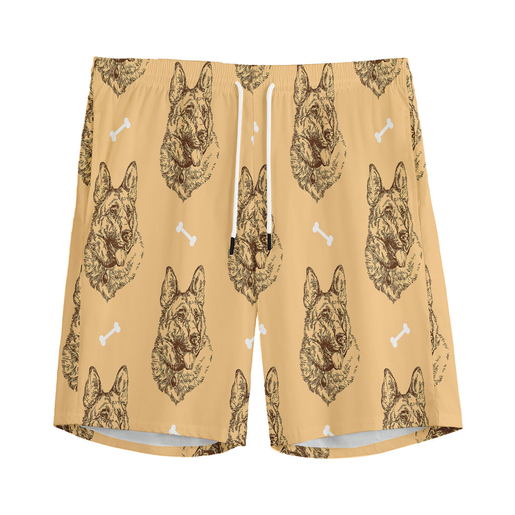 Drawing German Shepherd Pattern Print Men's Sports Shorts