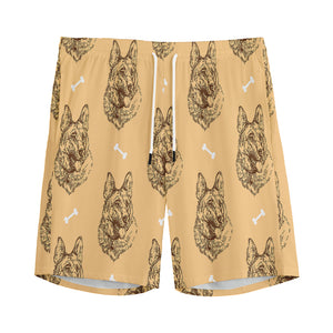 Drawing German Shepherd Pattern Print Men's Sports Shorts