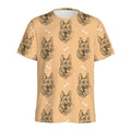 Drawing German Shepherd Pattern Print Men's Athletic T-Shirt