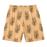 Drawing German Shepherd Pattern Print Men's Swim Trunks