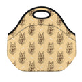 Drawing German Shepherd Pattern Print Neoprene Lunch Bag