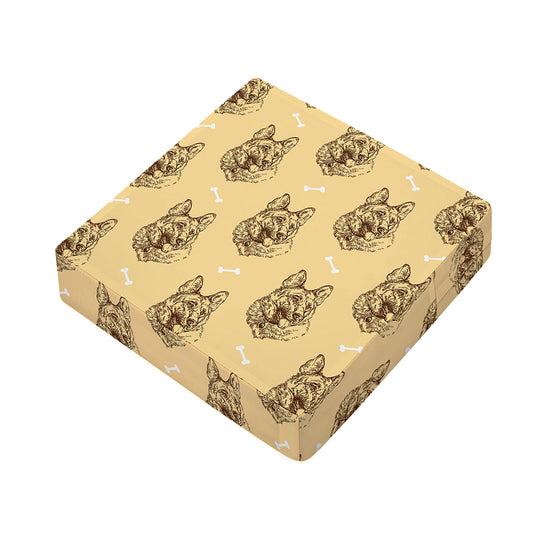 Drawing German Shepherd Pattern Print Outdoor Seat Cushion Cover