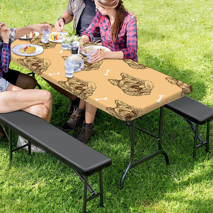 Drawing German Shepherd Pattern Print Picnic Table Cover