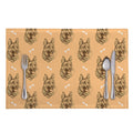 Drawing German Shepherd Pattern Print Placemat