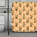 Drawing German Shepherd Pattern Print Polyester Shower Curtain