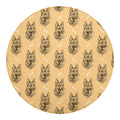 Drawing German Shepherd Pattern Print Round Blanket