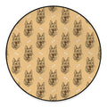 Drawing German Shepherd Pattern Print Round Floor Mat