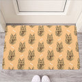 Drawing German Shepherd Pattern Print Rubber Doormat