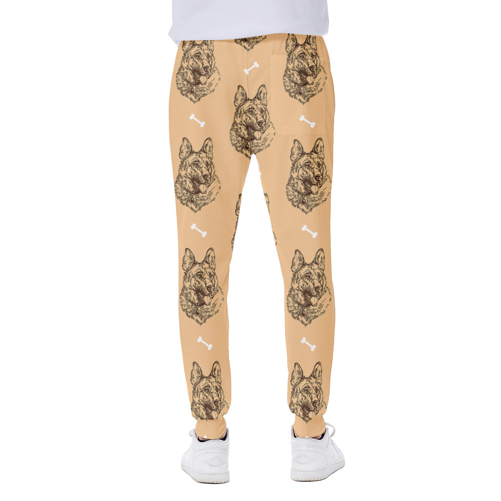 Drawing German Shepherd Pattern Print Scuba Joggers