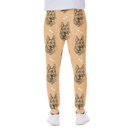 Drawing German Shepherd Pattern Print Scuba Joggers
