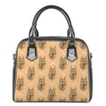 Drawing German Shepherd Pattern Print Shoulder Handbag