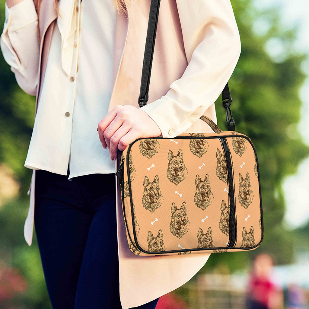 Drawing German Shepherd Pattern Print Shoulder Strap Bible Bag