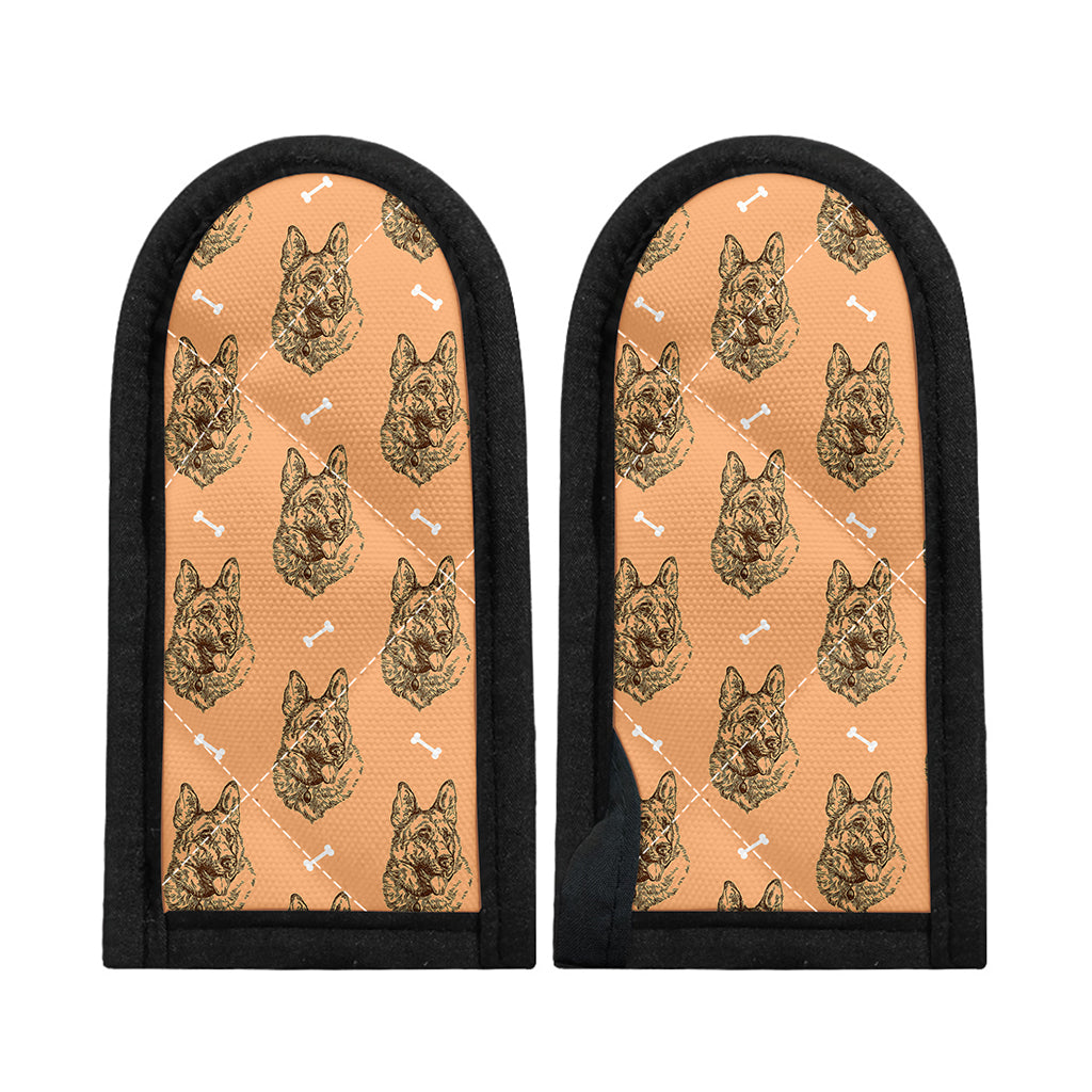 Drawing German Shepherd Pattern Print Skillet Handle Cover