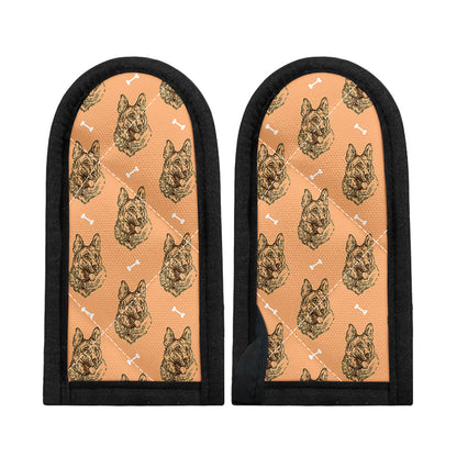 Drawing German Shepherd Pattern Print Skillet Handle Cover