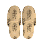 Drawing German Shepherd Pattern Print Slippers