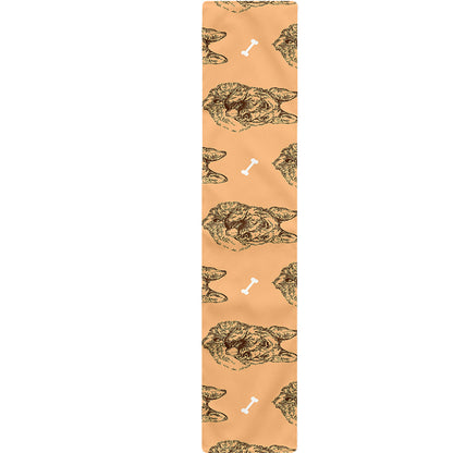 Drawing German Shepherd Pattern Print Table Runner