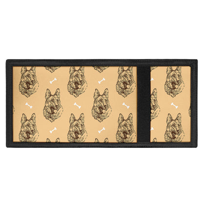Drawing German Shepherd Pattern Print Trifold Wallet