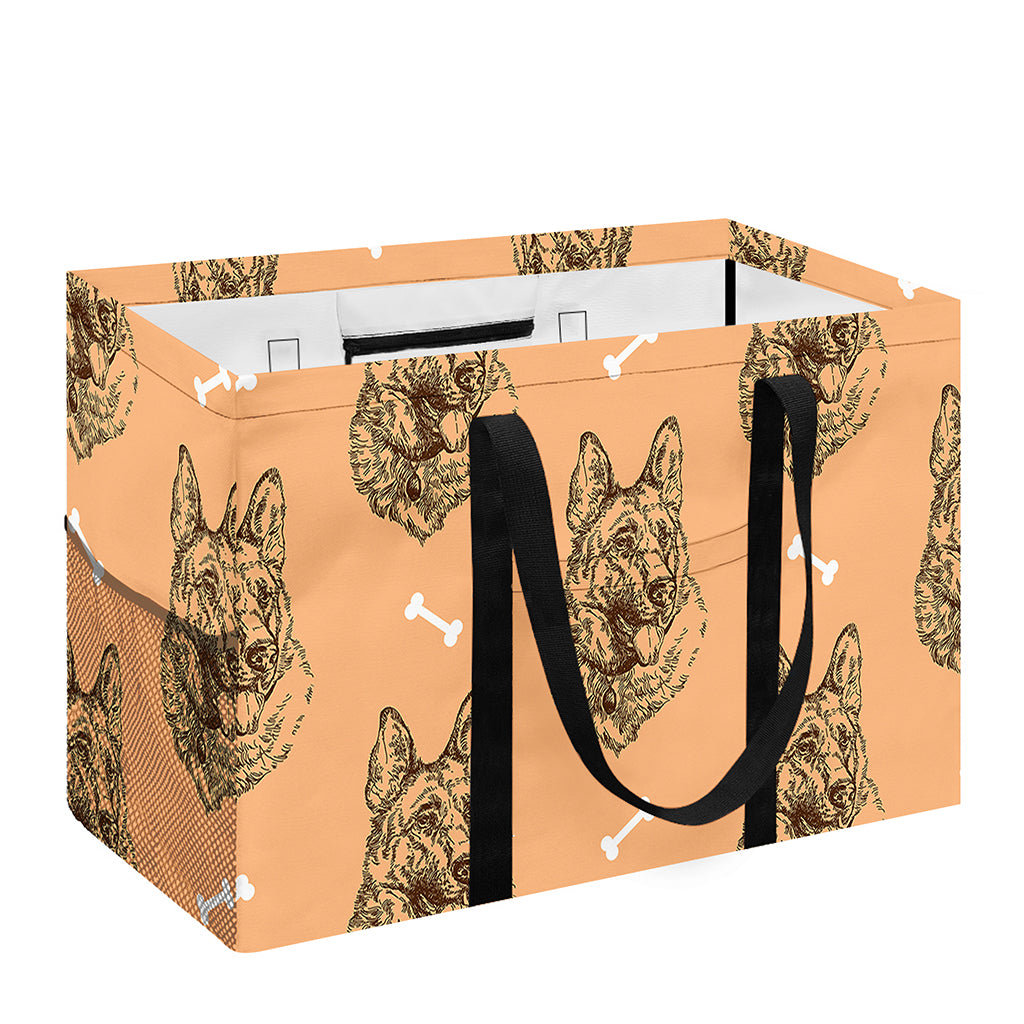 Drawing German Shepherd Pattern Print Utility Tote Bag