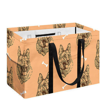 Drawing German Shepherd Pattern Print Utility Tote Bag