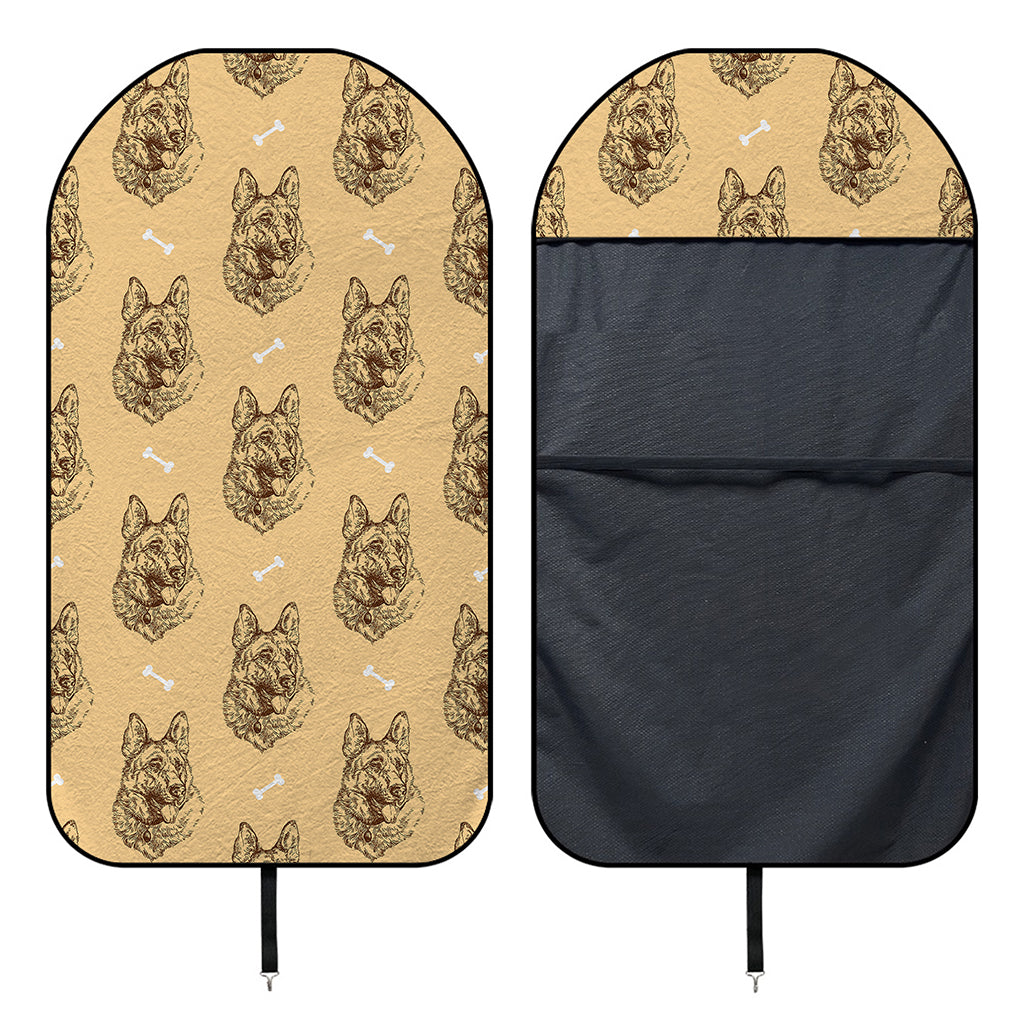 Drawing German Shepherd Pattern Print Waterproof Car Seat Cover