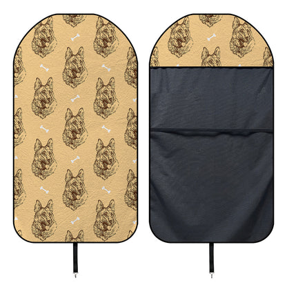 Drawing German Shepherd Pattern Print Waterproof Car Seat Cover