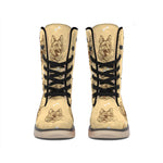 Drawing German Shepherd Pattern Print Winter Boots
