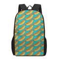 Drawing Hot Dog Pattern Print 17 Inch Backpack