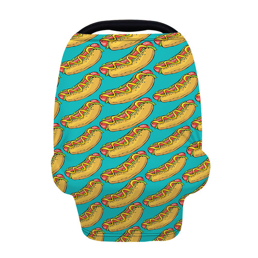 Drawing Hot Dog Pattern Print Baby Seat Cover