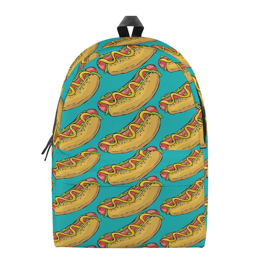 Drawing Hot Dog Pattern Print Backpack