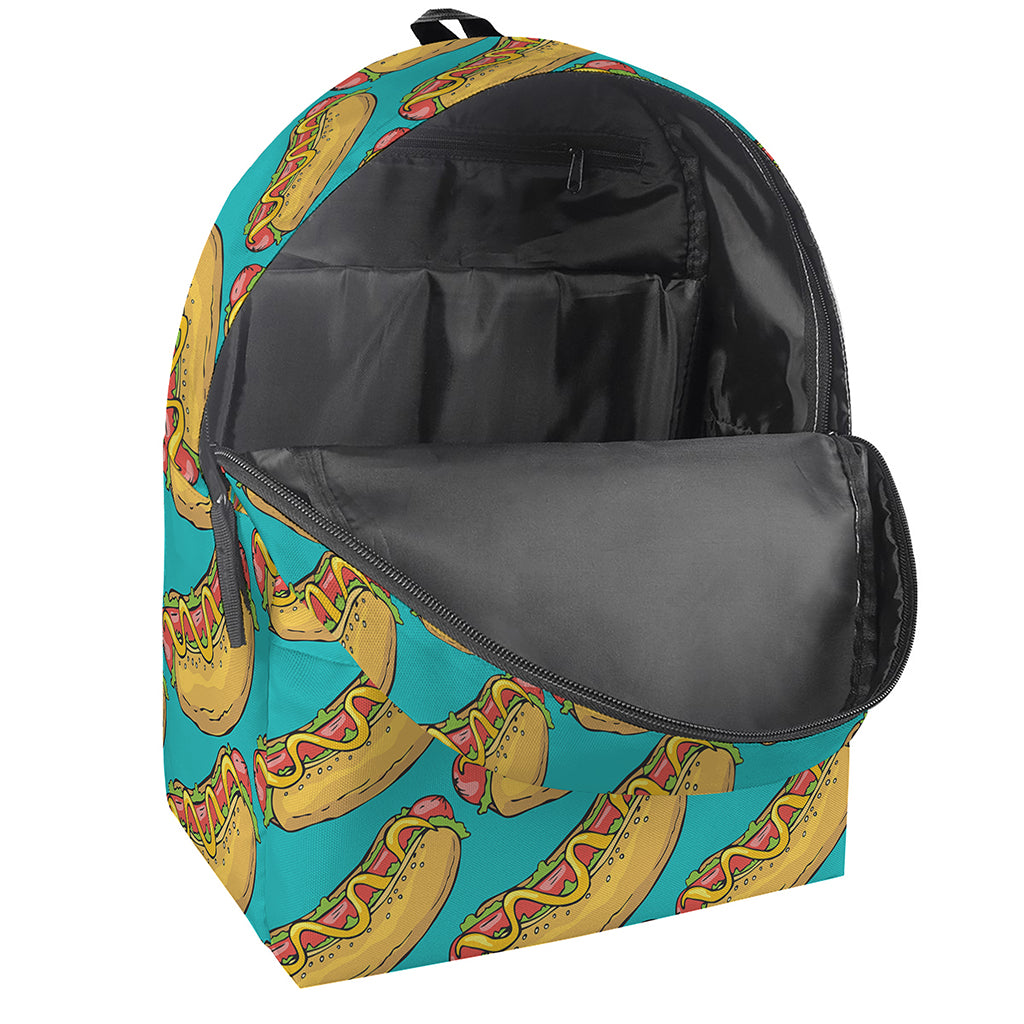 Drawing Hot Dog Pattern Print Backpack