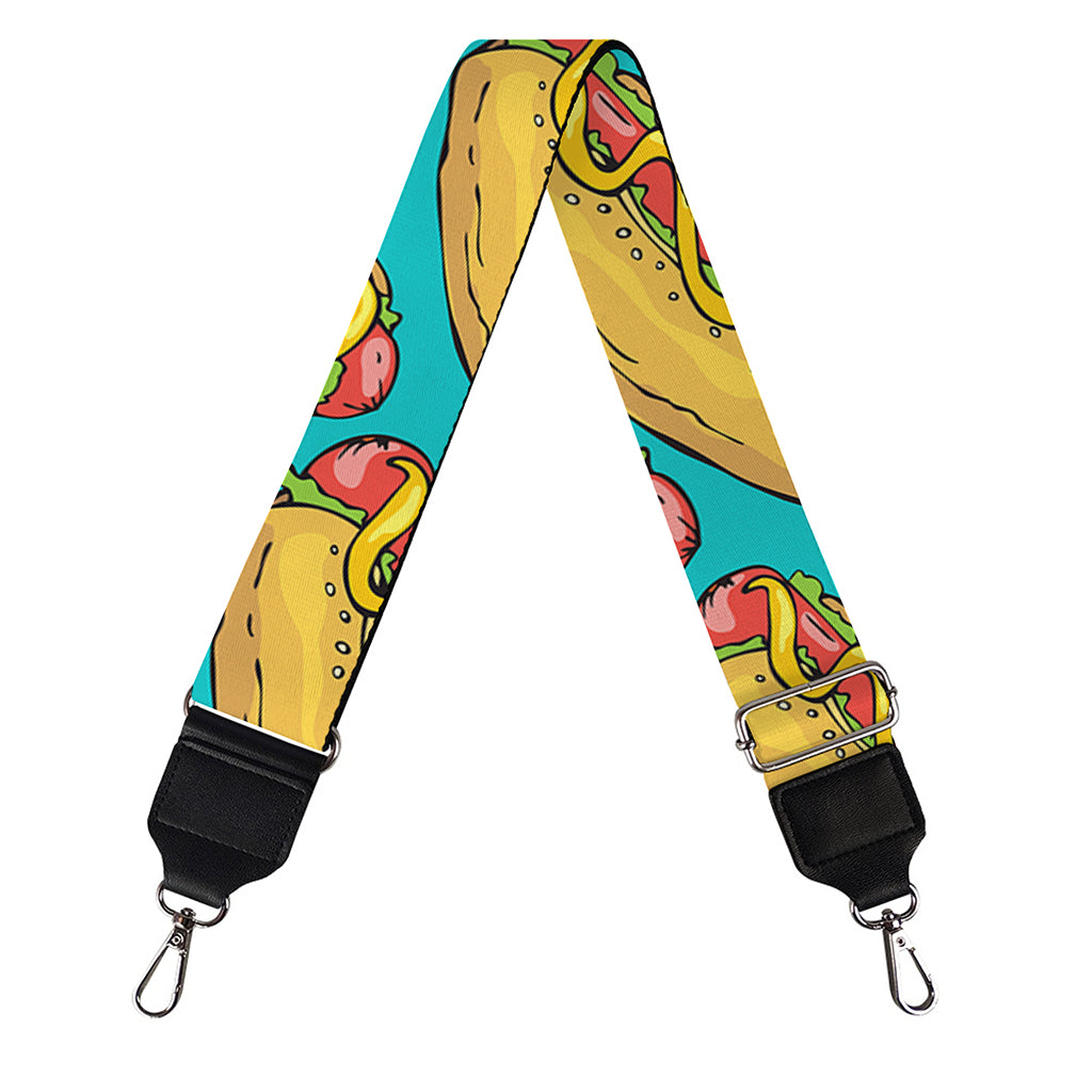 Drawing Hot Dog Pattern Print Bag Strap