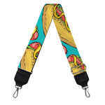 Drawing Hot Dog Pattern Print Bag Strap