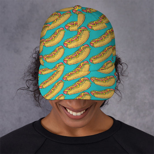 Drawing Hot Dog Pattern Print Baseball Cap