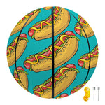 Drawing Hot Dog Pattern Print Basketball