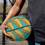 Drawing Hot Dog Pattern Print Basketball