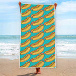 Drawing Hot Dog Pattern Print Beach Towel