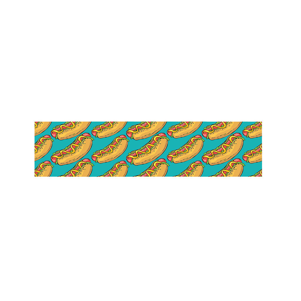 Drawing Hot Dog Pattern Print Bed Runner