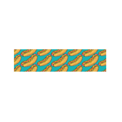 Drawing Hot Dog Pattern Print Bed Runner