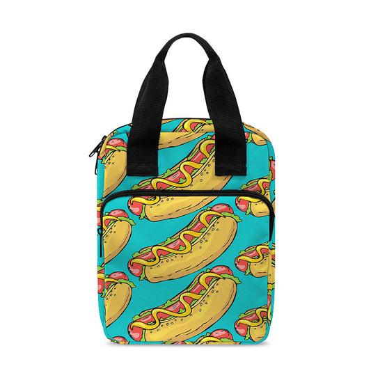 Drawing Hot Dog Pattern Print Bible Tote Bag