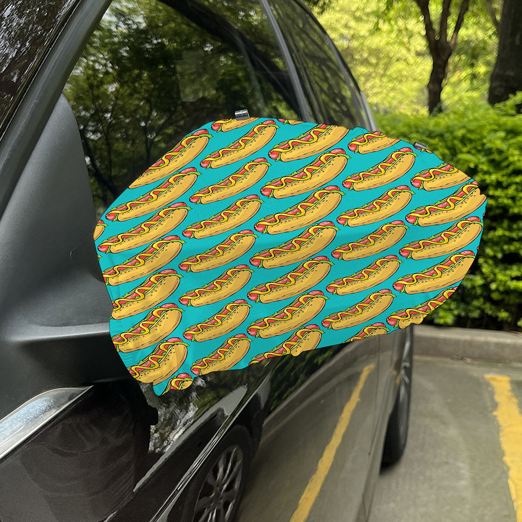 Drawing Hot Dog Pattern Print Car Side Mirror Covers