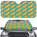 Drawing Hot Dog Pattern Print Car Windshield Sun Shade
