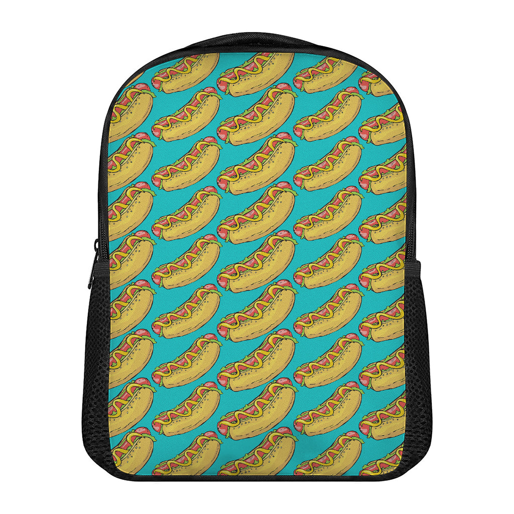 Drawing Hot Dog Pattern Print Casual Backpack