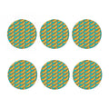 Drawing Hot Dog Pattern Print Coaster Set