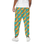 Drawing Hot Dog Pattern Print Cotton Pants