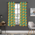 Drawing Hot Dog Pattern Print Curtain