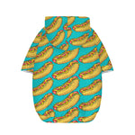 Drawing Hot Dog Pattern Print Dog Zip Up Hoodie