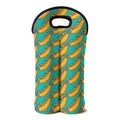 Drawing Hot Dog Pattern Print Double Neoprene Wine Tote