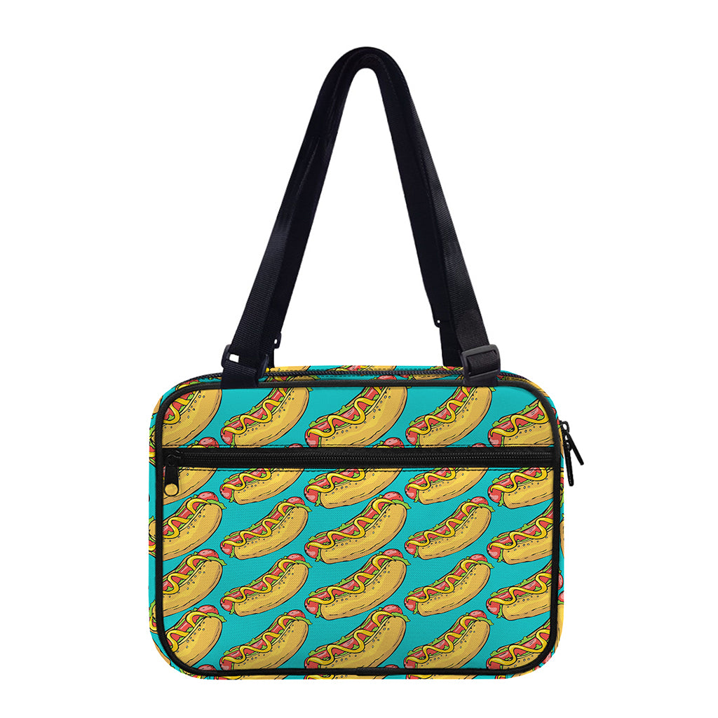 Drawing Hot Dog Pattern Print Double Strap Bible Bag
