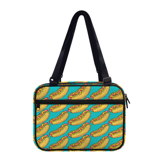 Drawing Hot Dog Pattern Print Double Strap Bible Bag