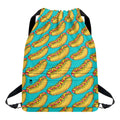 Drawing Hot Dog Pattern Print Drawstring Backpack